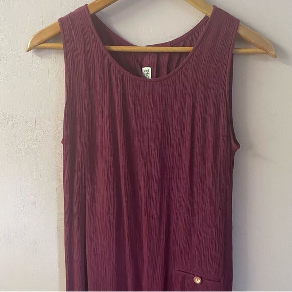 Vintage Thao’s Tailor Burgundy Button-Back Midi Dress Size XS EUC - Picture 4 of 12
